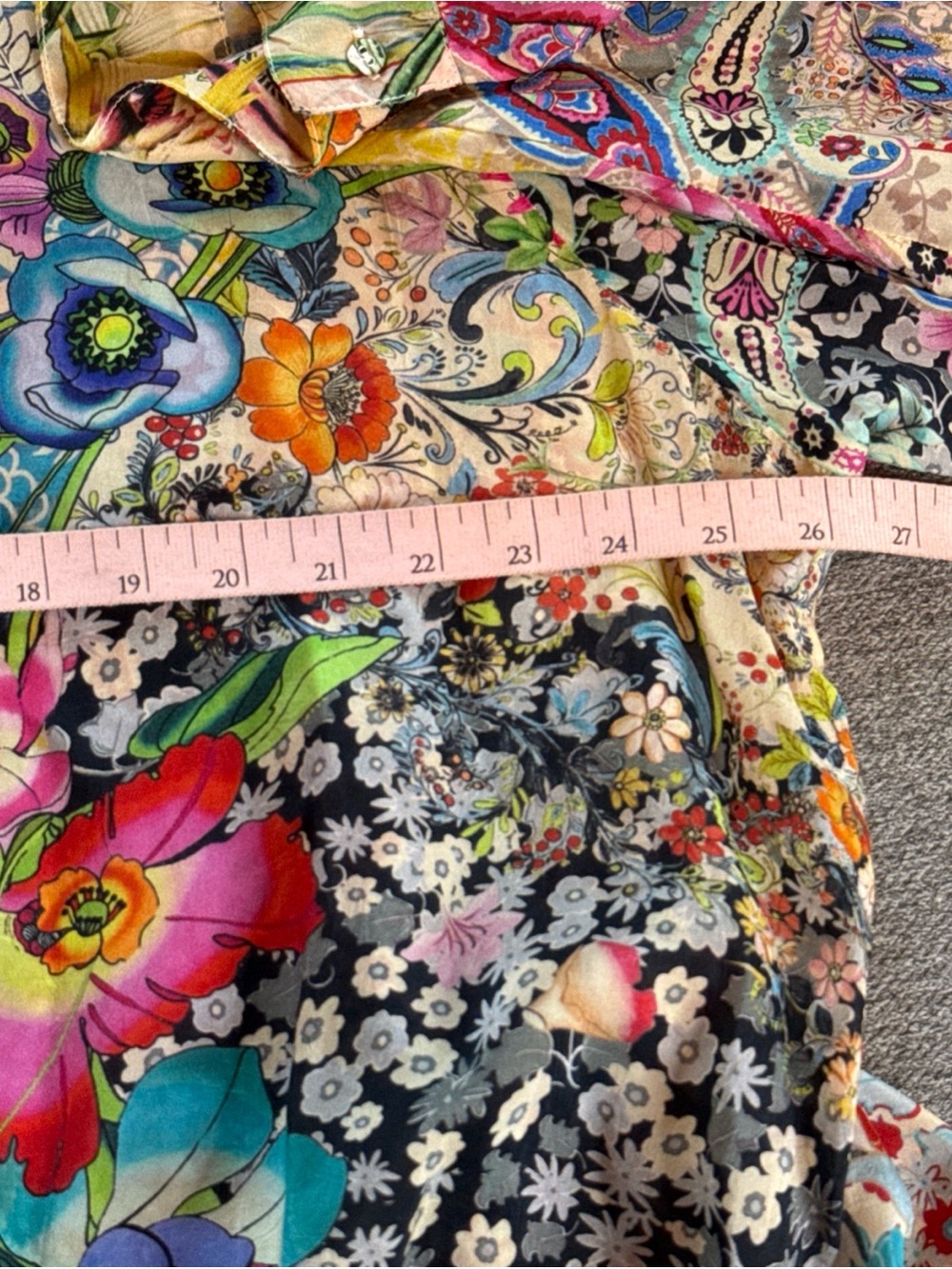 Johnny Was Milla Floral Print Boho Hippie Shirt Tunic Top Blouse Button XXL - Picture 8 of 10
